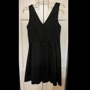 Banana Republic Black Pleated A-Line Dress